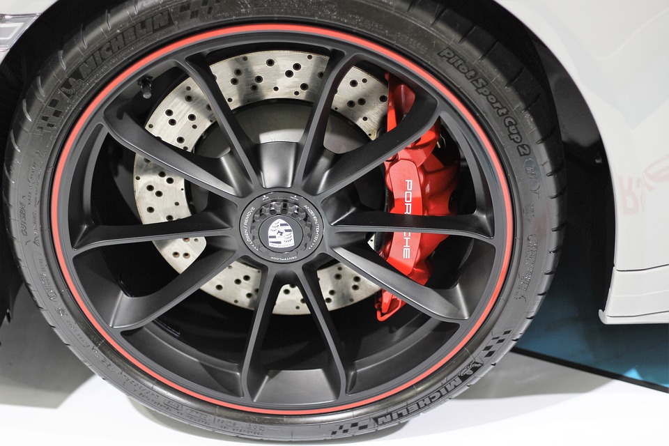 car tire with rim,disk plate and caliper